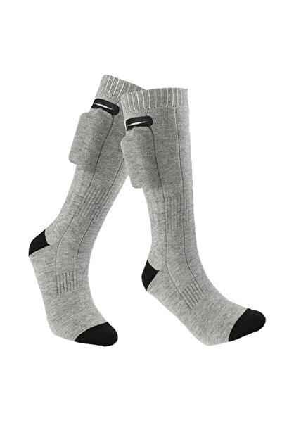 Choice Socks Grey Electric Heated Sks Washable Winter Thermal Sks Outdoor Ski...