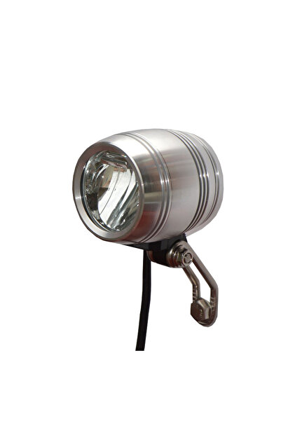 Choice مصباح أمامي أبيض للدراجة، يعمل بدينامو المحور، مع كابل إضاءة خلفية، مل...