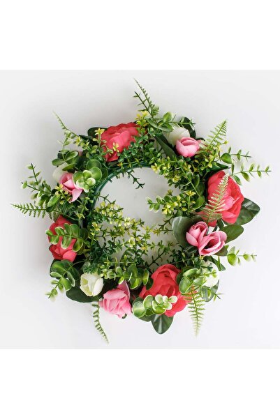 OEM Decorative Wreath with Pink Hearts Ø25cm