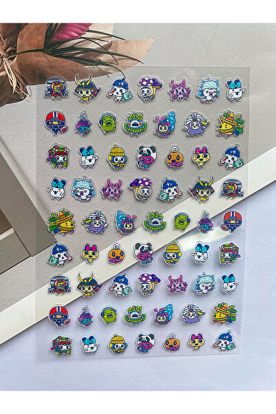 choice2 ٥ ملصقات صغيرة من مادة PVC بنمط عتيق من حقبة الألفية الجديدة، مناسبة ...