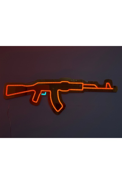 ART Gold İkonik CS Oyun LED Neon Duvar Dekoru Altın Zemin Işıklı Tabela Gamin...