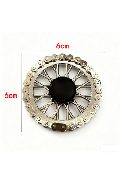 Choice5 wheel silver Metal Flywheel Gear Chain Gyro Fingertip Gyro Sprkets Fi...