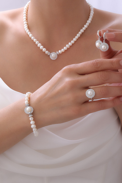 Gümüşbox DOĞAL İNCİ SET GB7016