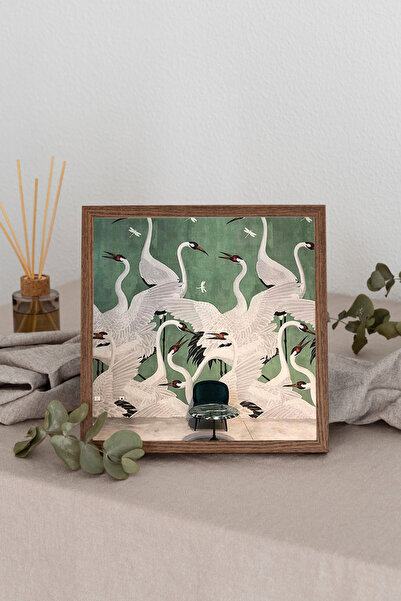 Dekorsiahome Wooden Framed Square Table Tk3484