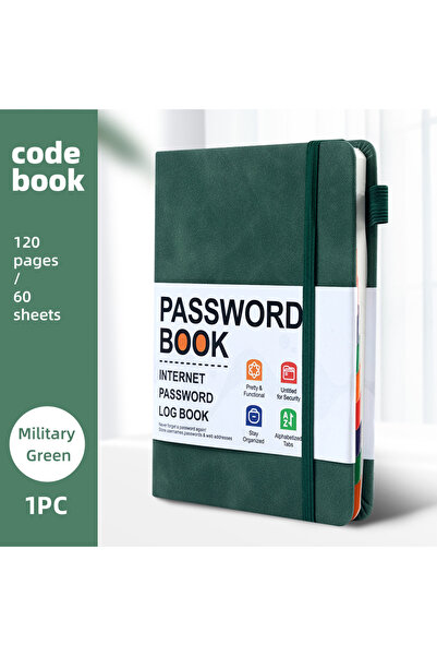 Choice4 Military green Password Keeper Book Computer Password Organizer Book ...