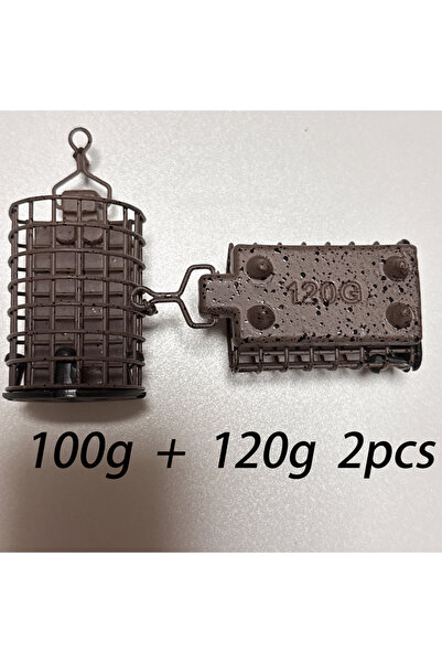 Choice7 قفص طعم صيد متين من Zhong، قطعتان، 100 غرام و120 غرام، 60 غرام، 80 غر...