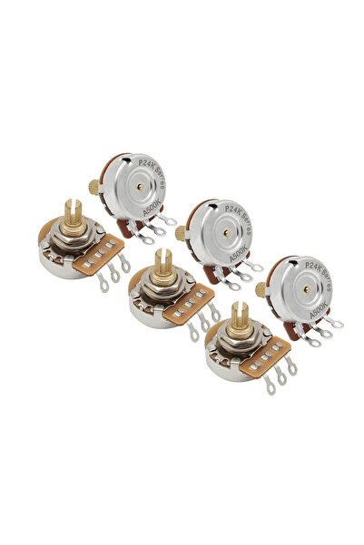 Choice Short Shaft A250K FLEOR 6PCS Guitar Potentiometers 24-spline Pots 500K...