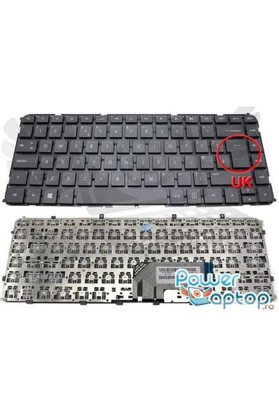 HP Клавиатура Envy 6 1000 с британска подредба без голяма рамка за въвеждане