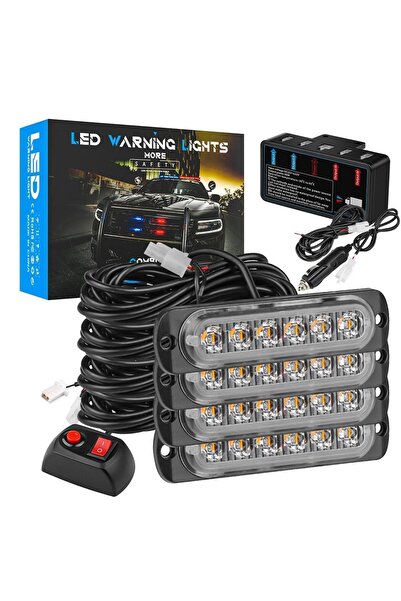 DEKOHOP Off Road SUV Pick-up İş Makinası Led İkaz Sinyal Lamba Seti Beyaz Sar...