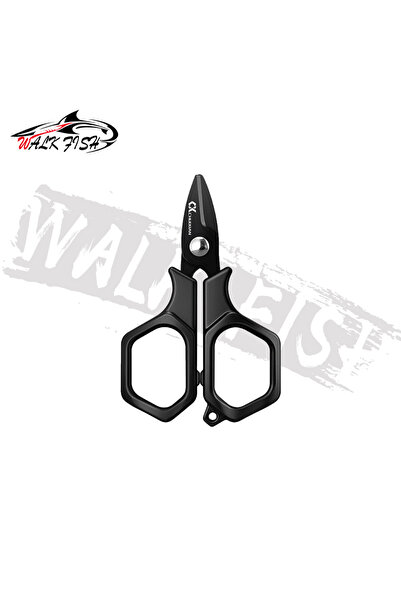 Choice مقص صيد جديد أسود 01 من WALK FISH، مصنوع من الفولاذ المقاوم للصدأ، متع...