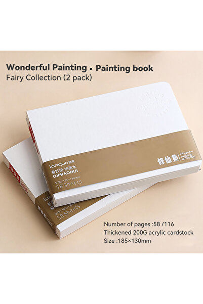 Choice6 2Books 18.5x13cm Languo 58 Sheets Drawing Notebook Thick Paper Sketch...