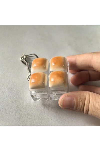 Choice3 مفتاح على شكل خبز مربع لتخفيف التوتر، لعبة نقر لأطراف الأصابع، سلسلة ...