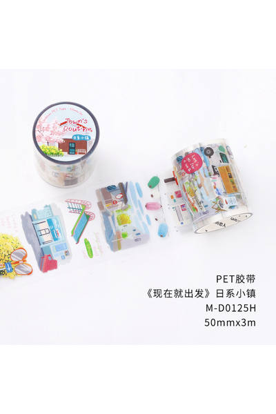 choice2 D 3m/roll Color Ink PET Masking Tape DIY Scrapbook Diary Album Decor ...