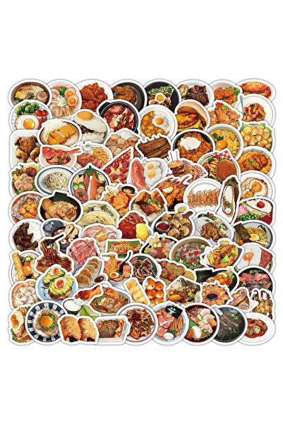 Choice 103 قطعة من ملصقات الطعام الواقعية - ديكور نابض بالحياة للمذكرات وزجاج...