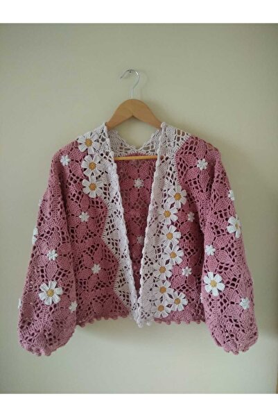 Guashe Hand Knitted Motif Cardigan