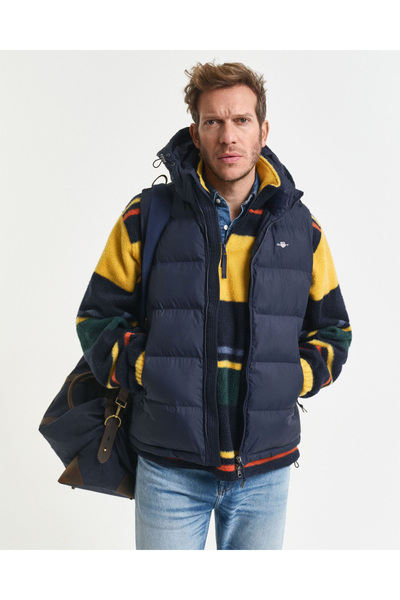 Gant Erkek Lacivert Regular Fit Fermuarlı Yelek