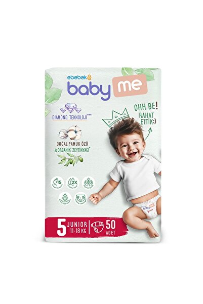 Baby&Me Junior 5 Numara Bebek Bezi 11-18 kg 50 Adet