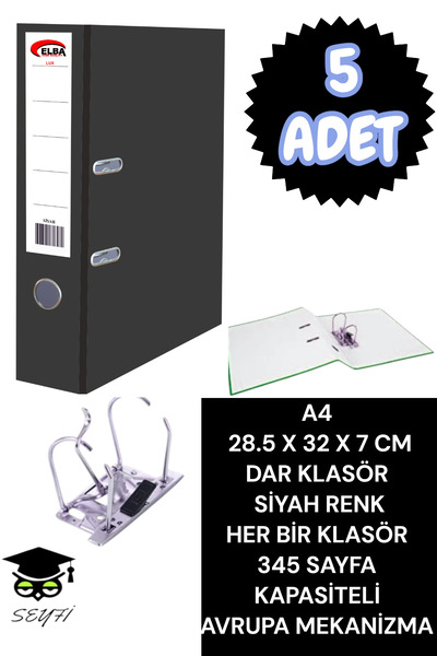 SEYFİKİRTASİYE A4 Office Folder Office Document Organizer Folder Double Metal...