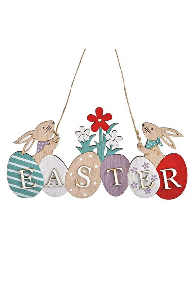 OEM Decoratiune de Paste din Lemn Oua Iepurasi Easter 22x11cm