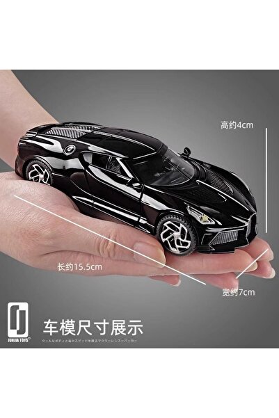 Choice نموذج سيارة من خليط معدني بمقياس 1:32 أسود ساطع، لعبة رياضية محاكاة بو...