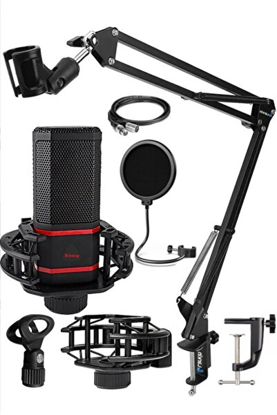 Larkin König BM800 YENİ SERİ KCM620 Condenser Mikrofon Stand Profesyonel Kayı...