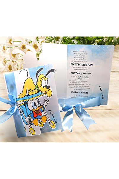 Aela.alc Invitatie botez set 20 buc