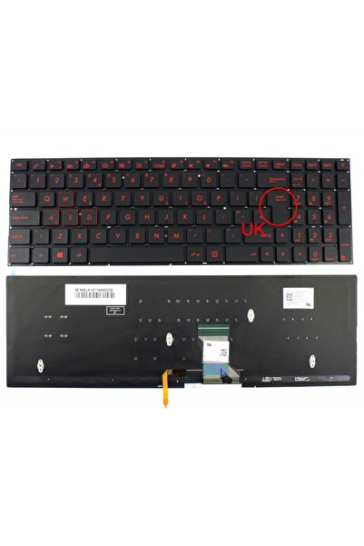 ASUS Tastatura 9Z.N8SBQ.X0U iluminata rosu layout UK fara rama enter mare
