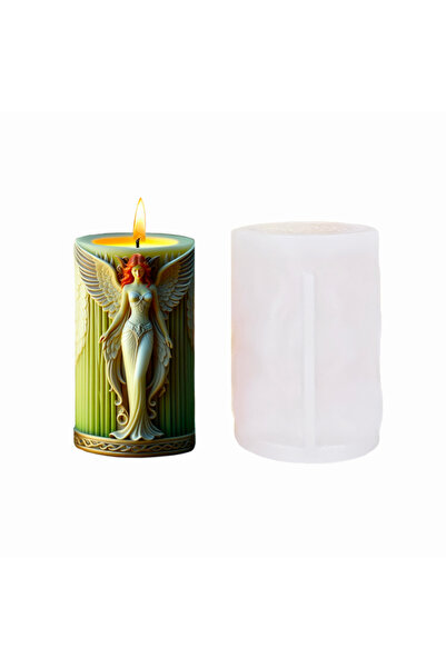 Choice قالب شموع سيليكوني على شكل أجنحة ملاك وخلفية زهور، قطعة واحدة، هدايا ز...