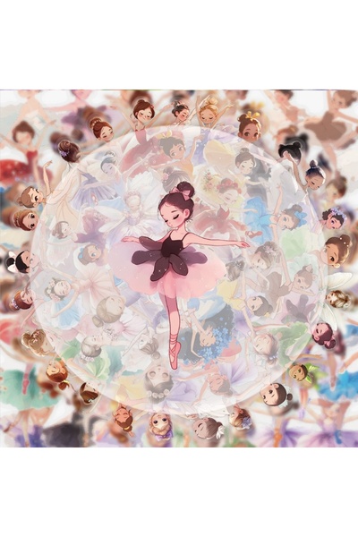 Choice ٥٠ قطعة من ملصقات جرافيتي راقصة الباليه الشفافة، ملصقات نابضة بالحياة ...