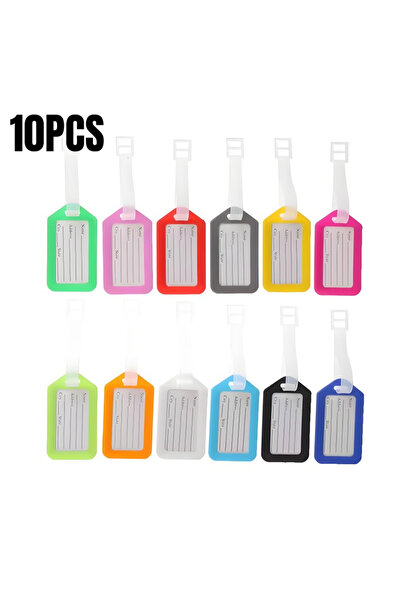 Choice Random color-10PCS 5/10PCS Luggage Tag Boarding Shipping Plastic Bagga...