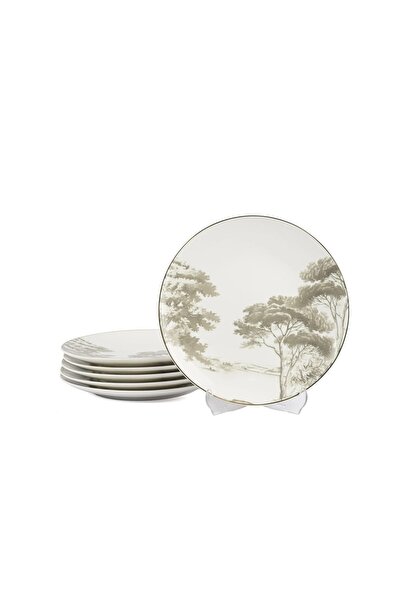 Mikasa Moor Forest Plaid 6-Piece Dessert Plate 20cm