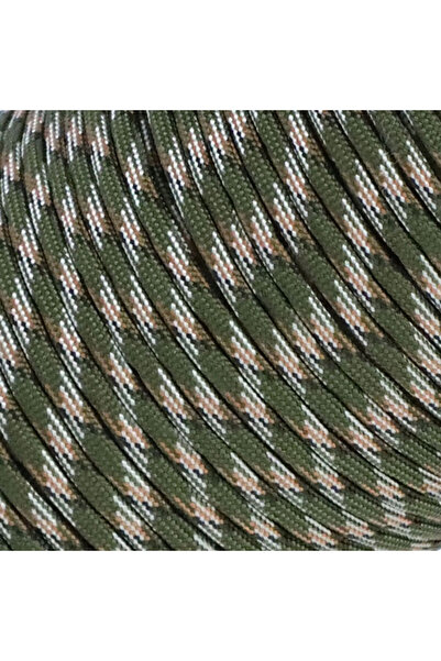 Choice17 حبل باراكورد 650 مموه باللون الأخضر الكريمي بطول 31 مترًا، 5/15/31 م...