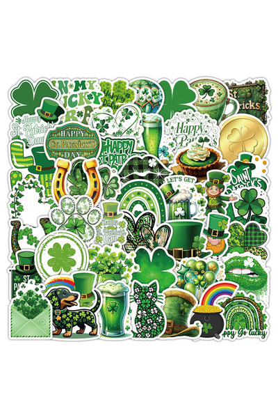 Choice1 AX2-100PCS 50/100PCS St. Patrick's Day Graffiti Stickers Decorative W...