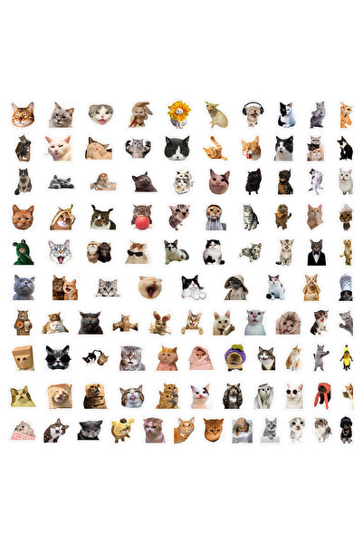 Choice 104PCS 104 Pcs Funny Goofy Cat Stickers - Whimsical Feline Decals for ...