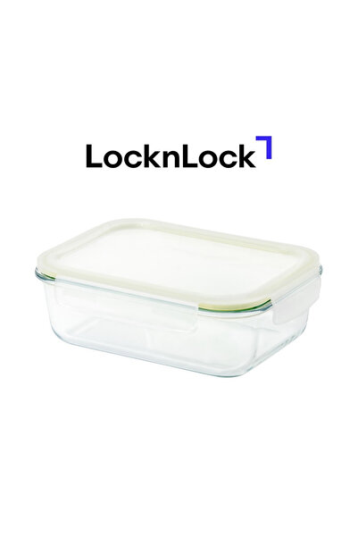 locknlock Fresh Oven-Safe Glass Rectangular Container 1040ml – Airtight, Leak...