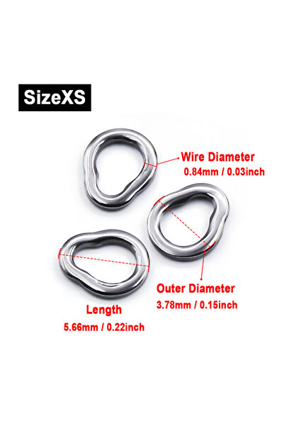 Choice5 ١٠٠ قطعة من حلقات فيش تريب الصلبة على شكل كمثرى، مقاس XS، مصنوعة من ا...