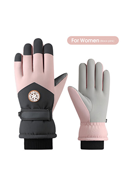Choice Pink Ski gloves are warm, cold resistant, thick, slip resistant, splas...