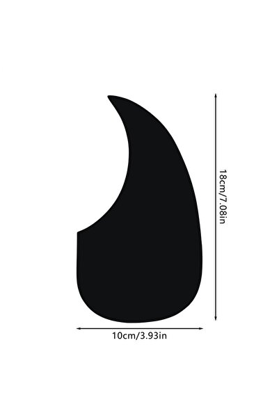 Choice1 Black Guitar kguard Drop Shape Self-Adhesive k Guards for Guitar Self...