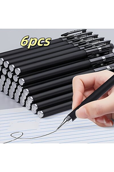 Choice 6Pcs 6/12 Pack Quick-Dry 0.5mm Fine Tip Gel Pens - Smooth Writing, Bla...