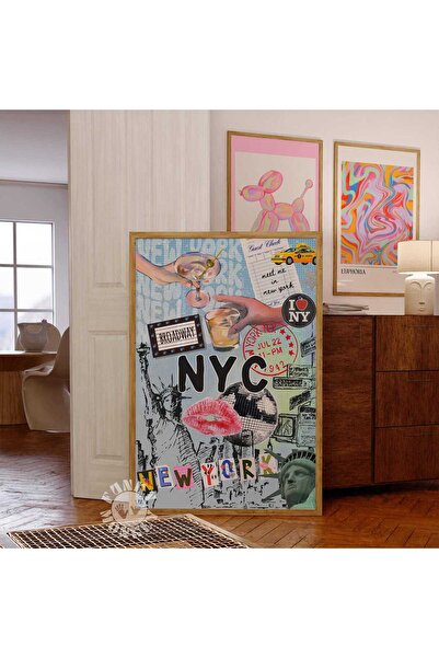 NinaStore New York Şehri Duvar Sanatı/ NYC Seyahat Posteri Baskısı/ Trendi Ma...