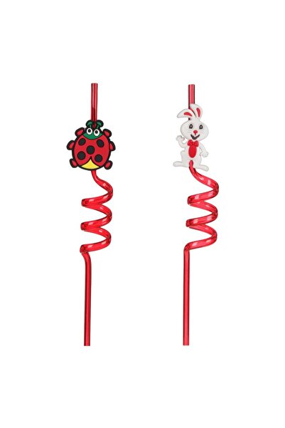 OEM Paie Reutilizabile Rasucite Rosii din Plastic cu Buburuza Iepure 6x270mm ...