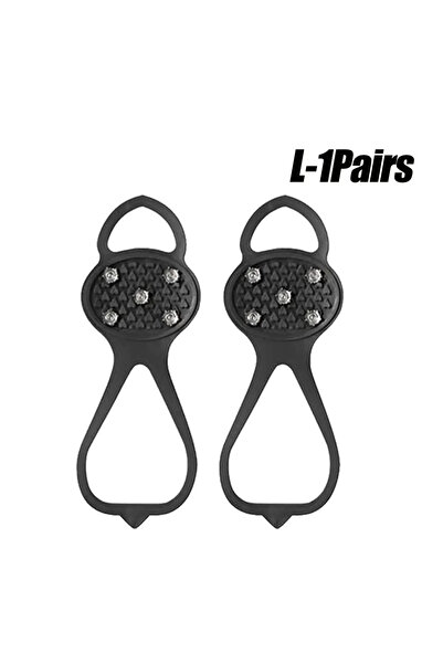 Choice5 L-1Pair Anti Slip Ice Cleats Cramp Shoe Covers with Strong Traction S...