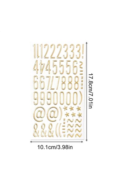 Choice ملصقات حروف ذهبية مقاومة للماء من الألف إلى النون، ​​ملصقات فينيل معدن...