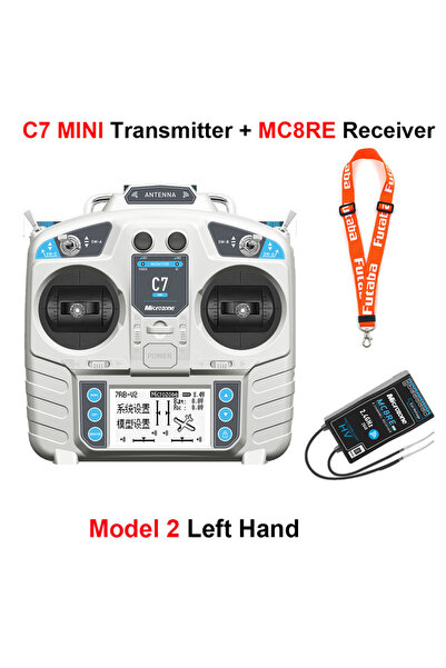 Choice جهاز إرسال تحكم عن بعد MicroZone MC7 C7 MINI 2.4G مع مستقبل MC8RE لنظا...