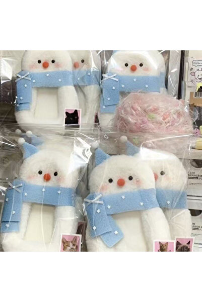 Choice onesize 1pc Cute Snowman Plush Photard Holder Cartoon Photo ID Protect...