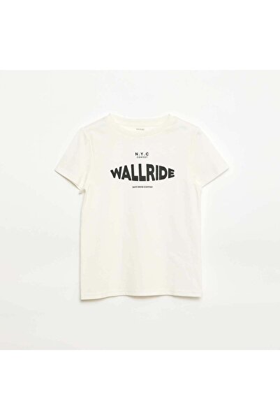 KIABI Printed Message T-Shirt WHITE