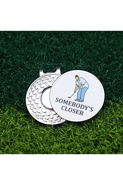 Choice مشبك علامة كرة الجولف، مشبك قوي مغناطيسي مصنوع من سبائك الزنك بتصميم "...