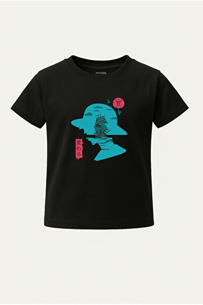 nirvoda Παιδικό μπλουζάκι Luffy Ship One Piece με στάμπα για παιδιά