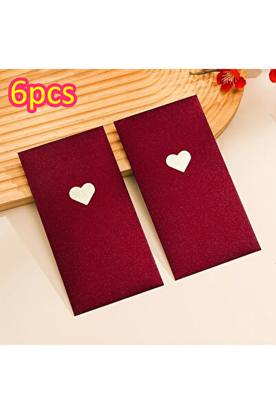 choice2 ٦ قطع من مغلفات رأس السنة الجديدة باللون الأحمر النبيذي، عالية الجودة...