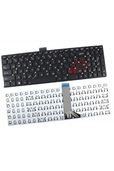 ASUS Tastatura X555LD layout US fara rama enter mic